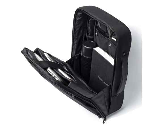 Сумка-рюкзак Bobby Bizz с защитой от карманников, Черный, Цвет: черный, Размер: Длина 28 см., ширина 10 см., высота 41 см., изображение 2