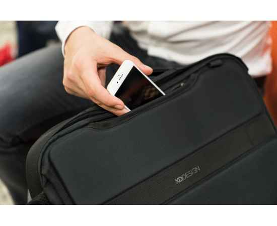 Сумка-рюкзак Bobby Bizz с защитой от карманников, Черный, Цвет: черный, Размер: Длина 28 см., ширина 10 см., высота 41 см., изображение 24