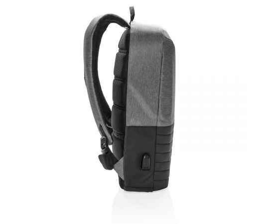 Рюкзак для ноутбука Swiss Peak с RFID и защитой от карманников, Черный, Цвет: серый, черный, Размер: Длина 29 см., ширина 10 см., высота 40,5 см., изображение 7