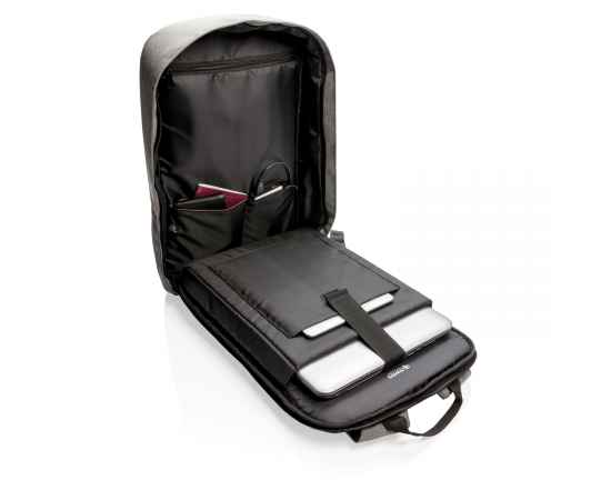 Рюкзак для ноутбука Swiss Peak с RFID и защитой от карманников, Черный, Цвет: серый, черный, Размер: Длина 29 см., ширина 10 см., высота 40,5 см., изображение 10