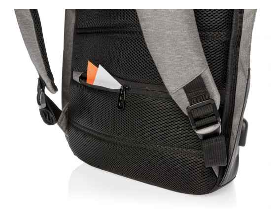 Рюкзак для ноутбука Swiss Peak с RFID и защитой от карманников, Черный, Цвет: серый, черный, Размер: Длина 29 см., ширина 10 см., высота 40,5 см., изображение 11
