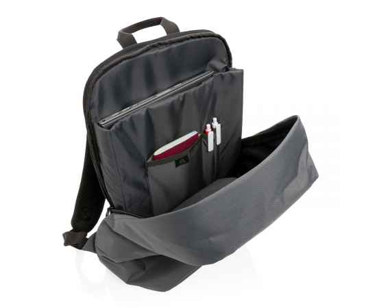 Антикражный рюкзак Impact из RPET AWARE™, Серый, Цвет: темно-серый, Размер: Длина 35 см., ширина 13 см., высота 45 см., изображение 8
