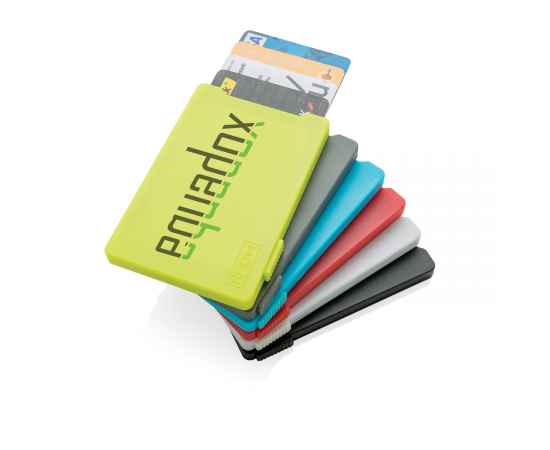 Держатель RFID для пяти карт, Салатовый, Цвет: салатовый, Размер: Длина 9,4 см., ширина 6,5 см., высота 0,5 см., изображение 9