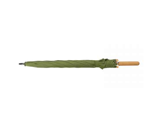 Автоматический зонт-трость с бамбуковой рукояткой Impact из RPET AWARE™, d103 см, Зеленый, Цвет: зеленый, Размер: , высота 79,5 см., диаметр 103 см., изображение 4
