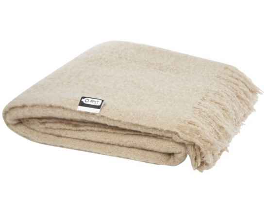 Мохеровое одеяло из вторичного ПЭТ Ivy, Бежевый, изображение 3