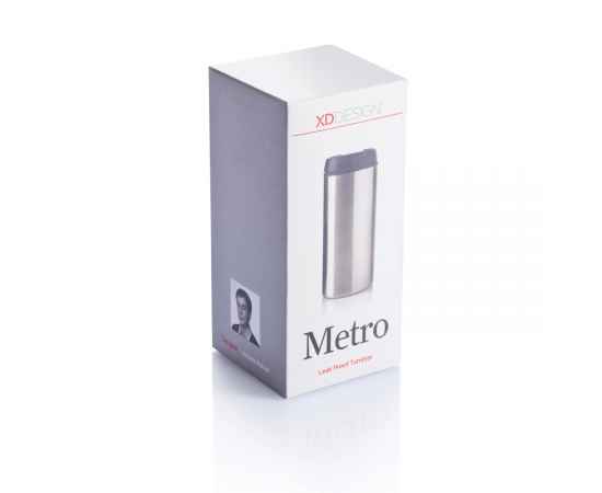 Термокружка Metro, 300 мл, Черный, Цвет: серебряный, черный, Размер: , высота 15,5 см., диаметр 7 см., изображение 3