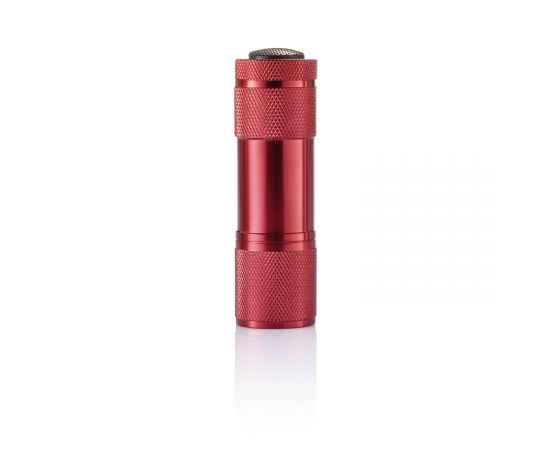 Алюминиевый фонарик Quattro, красный,, Цвет: красный, Размер: Длина 2,5 см., высота 9 см., диаметр 2,6 см., изображение 2