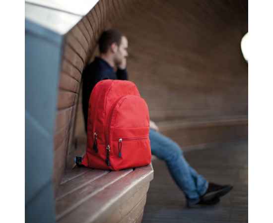 Рюкзак Basic, Красный, Цвет: красный, Размер: Длина 43,9 см., ширина 34 см., высота 14,8 см., изображение 4