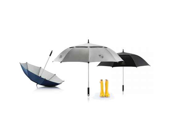 Зонт-трость антишторм Hurricane, d120 см, Серый, Цвет: серый, Размер: , высота 96 см., диаметр 120 см., изображение 4