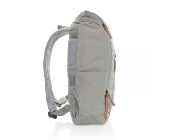 Рюкзак для ноутбука Impact из переработанного канваса AWARE™, 15', Серый, Цвет: серый, Размер: Длина 30 см., ширина 12,5 см., высота 46 см., изображение 6