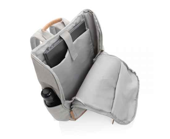 Рюкзак для ноутбука Impact из переработанного канваса AWARE™, 15', Серый, Цвет: серый, Размер: Длина 30 см., ширина 12,5 см., высота 46 см., изображение 2
