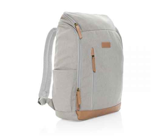 Рюкзак для ноутбука Impact из переработанного канваса AWARE™, 15', Серый, Цвет: серый, Размер: Длина 30 см., ширина 12,5 см., высота 46 см., изображение 9