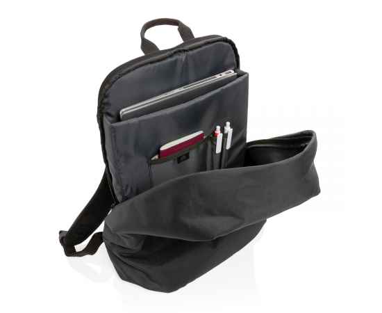 Антикражный рюкзак Impact из RPET AWARE™, Черный, Цвет: черный, Размер: Длина 35 см., ширина 13 см., высота 45 см., изображение 7