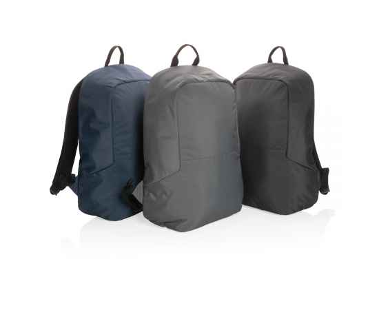 Антикражный рюкзак Impact из RPET AWARE™, Черный, Цвет: черный, Размер: Длина 35 см., ширина 13 см., высота 45 см., изображение 4