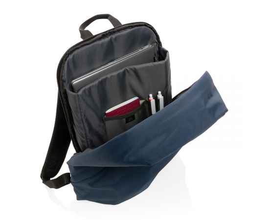 Антикражный рюкзак Impact из RPET AWARE™, Синий, Цвет: темно-синий, Размер: Длина 35 см., ширина 13 см., высота 45 см., изображение 7