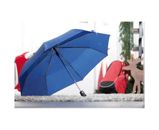 Автоматический ветроустойчивый складной зонт BORA, Синий, изображение 5