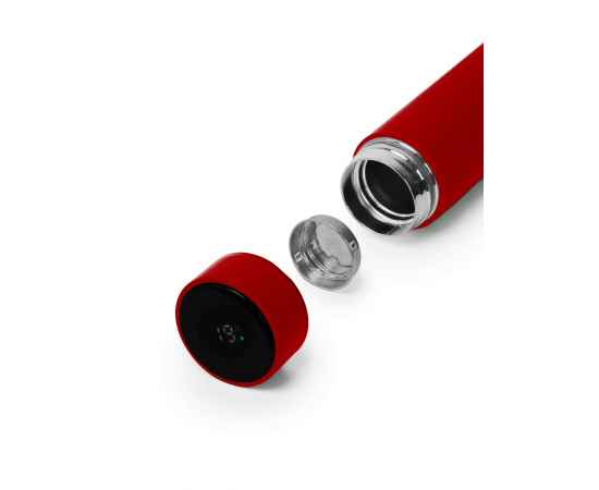Термос MARK LED soft touch, Красный, изображение 2