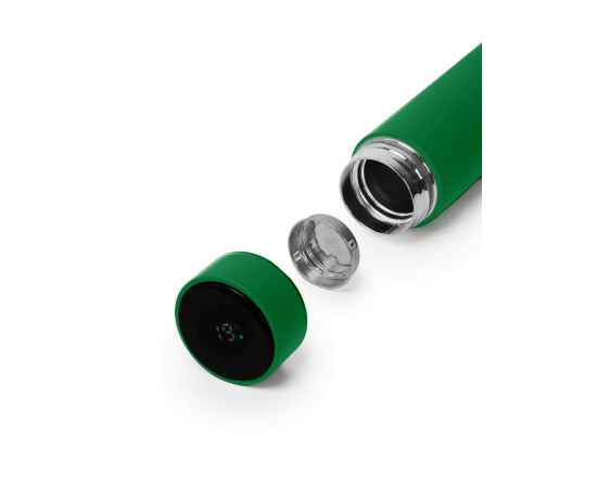 Термос MARK LED soft touch, Зелёный, изображение 2