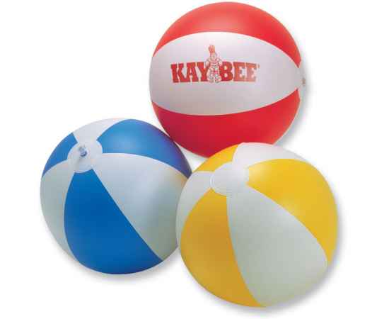 Мяч надувной пляжный, синий, Цвет: синий, Размер: 23.5 см, изображение 2