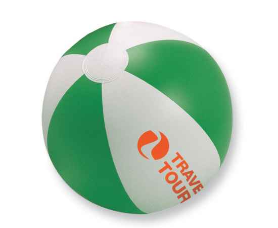 Мяч надувной пляжный, зеленый, Цвет: зеленый-зеленый, Размер: 23.5 см, изображение 2