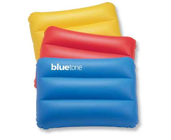 Подушка надувная пляжная, синий, Цвет: синий, Размер: 30.5x20.5x7 см, изображение 2