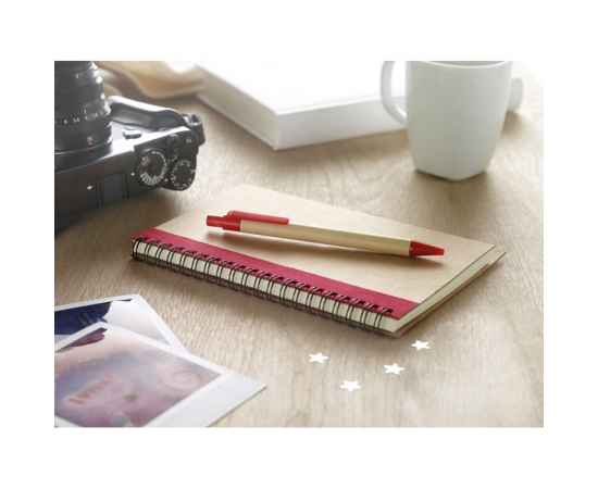 Блокнот с ручкой, красный, Цвет: красный, Размер: 18x13x0.7 см, изображение 2