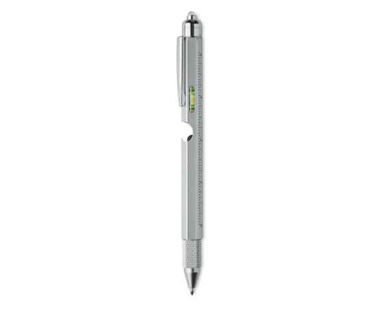 Ручка с линейкой и уровнем, тускло-серебряный, Цвет: тускло-серебряный, Размер: 1.6x16 см, изображение 4