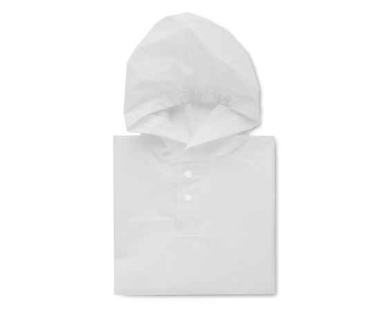 Дождевик с капюшоном, белый, Цвет: белый, Размер: 87x79 см