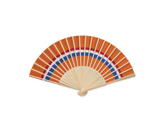 Веер, оранжевый, Цвет: оранжевый, Размер: 21x2.4x1 см, изображение 3