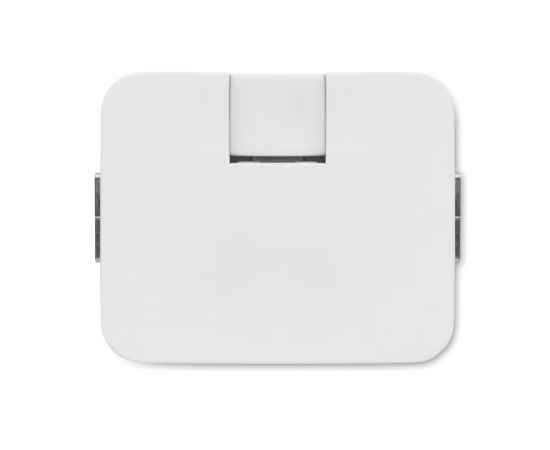 4-портовый USB-хаб, белый, Цвет: белый, Размер: 5.3x4.3x1 см, изображение 4