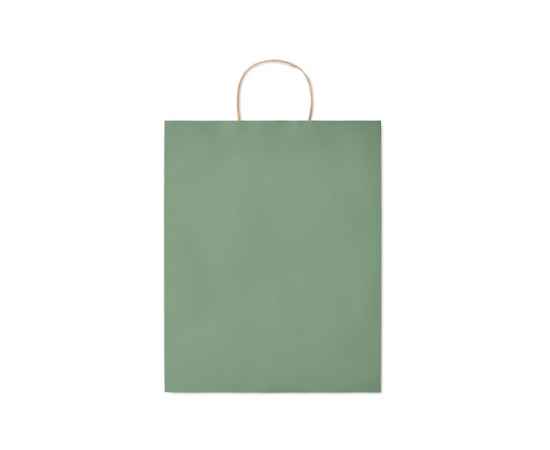 Подарочный пакет больш 90 г/м&#178;, зеленый, Цвет: зеленый-зеленый, Размер: 32x12x40 см, изображение 2