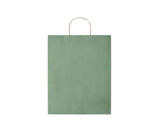 Подарочный пакет больш 90 г/м&#178;, зеленый, Цвет: зеленый-зеленый, Размер: 32x12x40 см, изображение 3