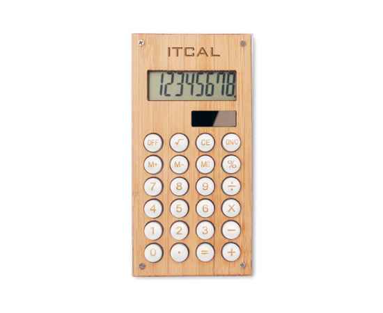 Калькулятор 8-разрядный бамбук, древесный, изображение 6