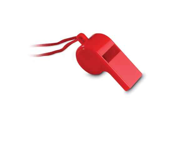 Свисток на шнурке, красный, Цвет: красный, Размер: 5x2.4x1.9 см, изображение 2