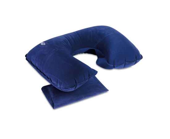 Подушка надувная в чехле, синий, Цвет: синий, Размер: 18x12 см, изображение 2