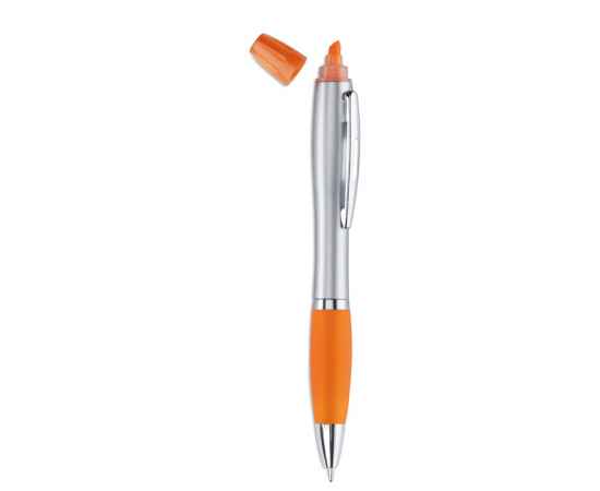 Ручка шариковая 2 в 1, оранжевый, Цвет: оранжевый, Размер: 1.2x14.5 см, изображение 2