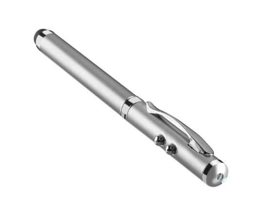 Ручка с фонариком и указкой, тускло-серебряный, изображение 9
