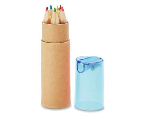 6 цветных карандашей, прозрачно-голубой, Цвет: прозрачно-голубой, Размер: 2.7x10 см, изображение 2