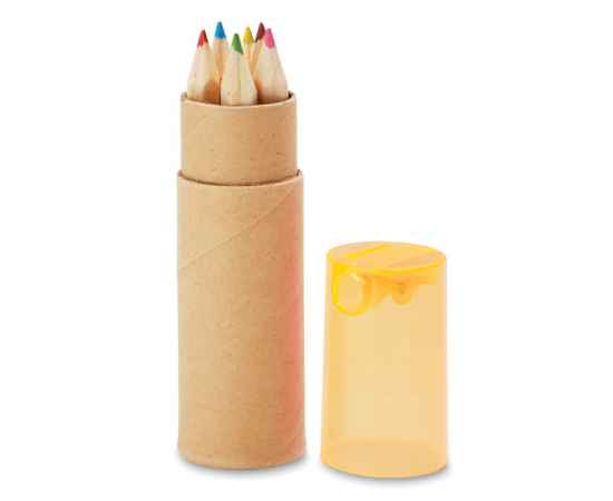 6 цветных карандашей, прозрачно-оранжевый, Цвет: прозрачно-оранжевый, Размер: 2.7x10 см, изображение 2