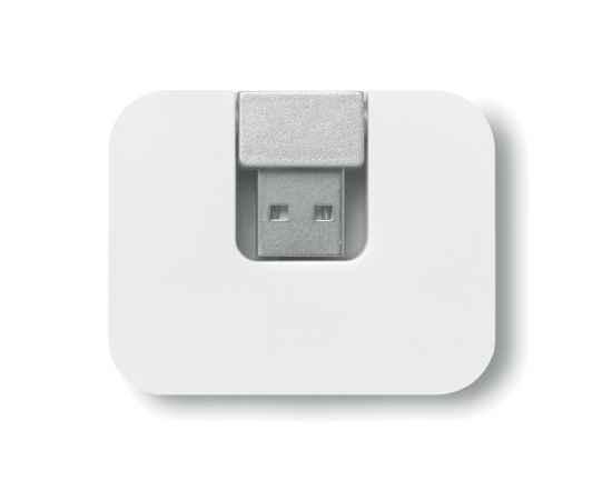 USB разветвитель, белый, Цвет: белый, Размер: 5x4.1x1 см, изображение 4