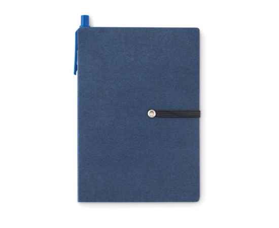 Блокнот с ручкой, синий, Цвет: синий, Размер: 10x1.2x14 см, изображение 2