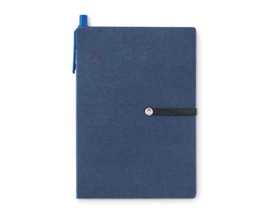 Блокнот с ручкой, синий, Цвет: синий, Размер: 10x1.2x14 см, изображение 3