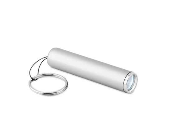 Фонарик пластиковый с подсветко, серебряный, Цвет: серебряный, Размер: 1.3x6.5 см, изображение 3