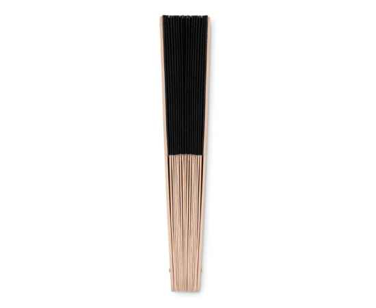 Веер деревянный, черный, Цвет: черный, Размер: 41x22 см, изображение 3
