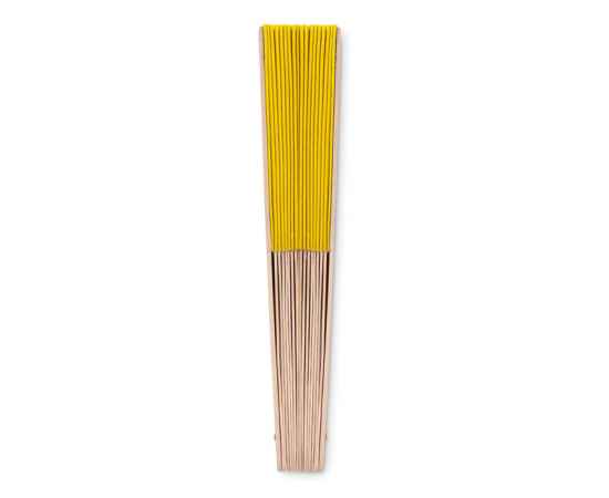 Веер деревянный, желтый, Цвет: желтый, Размер: 41x22 см, изображение 4