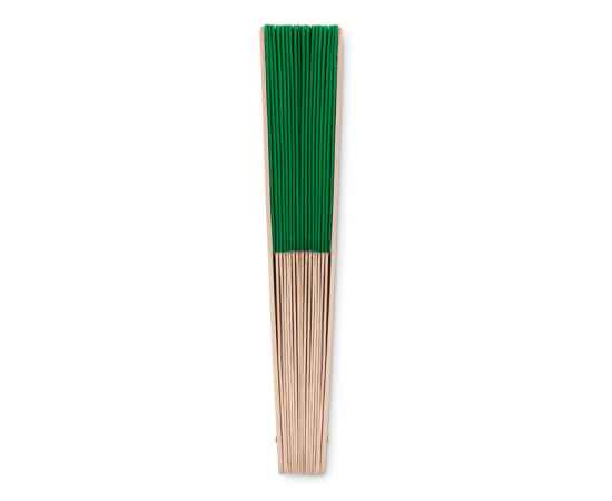 Веер деревянный, зеленый, Цвет: зеленый-зеленый, Размер: 41x22 см, изображение 3