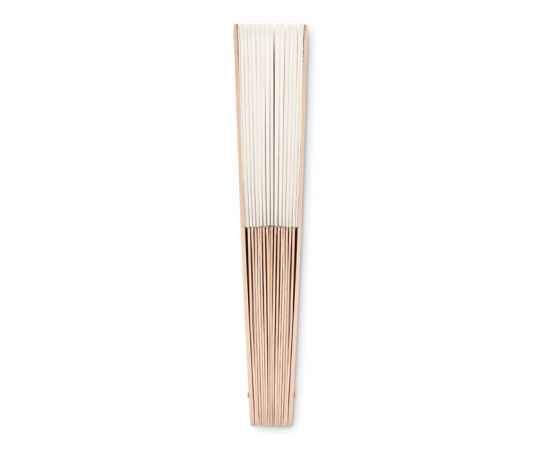 Веер деревянный, бежевый, Цвет: бежевый, Размер: 41x22 см, изображение 3