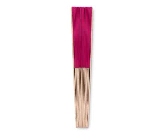 Веер деревянный, фуксия, Цвет: фуксия, Размер: 41x22 см, изображение 3