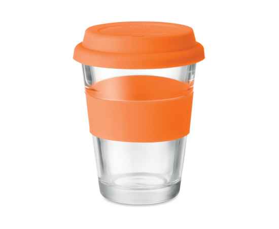 Стеклянный стакан 350 мл, оранжевый, Цвет: оранжевый, Размер: 9x12 см, изображение 4