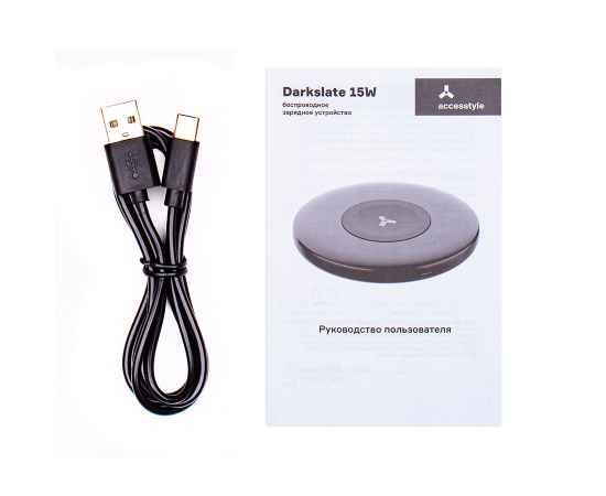 Беспроводное зарядное устройство Accesstyle Darkslate 15W,  черный, Цвет: Чёрный, изображение 7